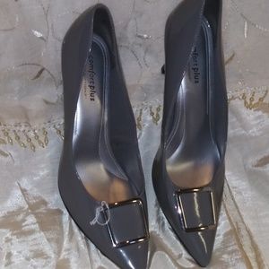 ComfortPlus Jane Grey Patent Leather Pump
